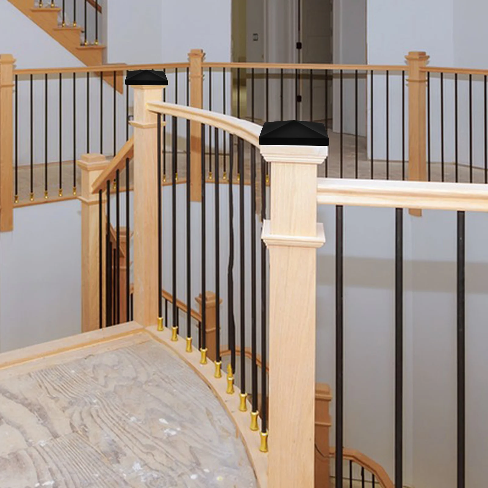 4 set di coperture per colonne, tappi per pali per recinzione, accessori per il ponte, protezioni decorative, coperture da giardino in plastica resistente, recinzione per esterni
