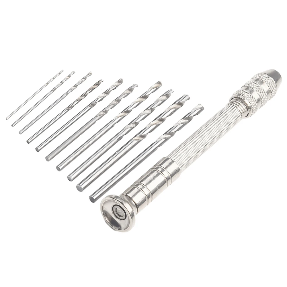 Efficient Linden Plastic Hand Drill Drill Bits 0.3-3.2mm Range 0.8-3.0mm Drill Bits Siz 11Pcs Set Aluminum Alloy