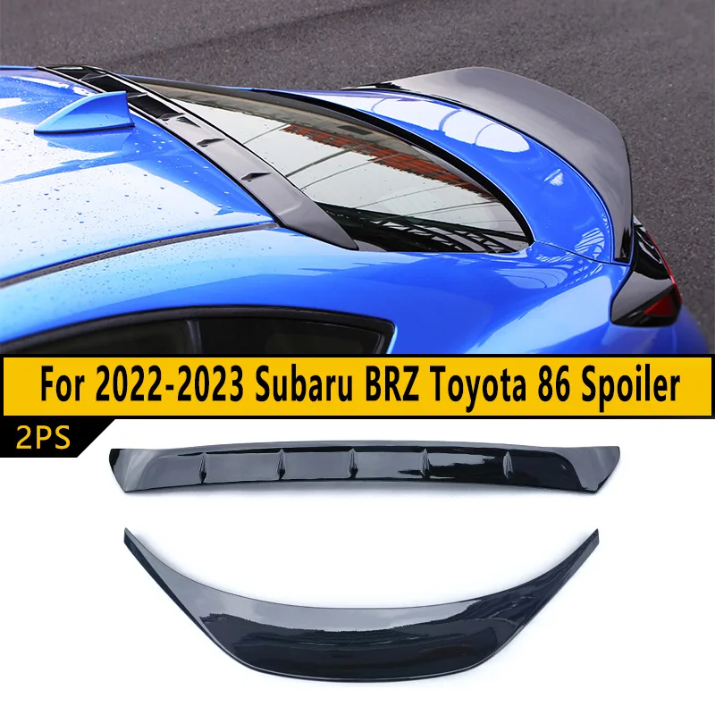 For 2023 22 Toyota ZA86, Gr86, Subaru BRZ Bright Black Pattern ABS Lid Sports Spoiler Wing Car Tailgate Lip Body Kit Accessories