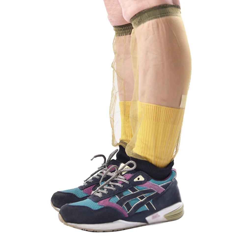 

2 Pairs Anti-bite Pants Leg Cover Feet Protector Foot Running Hiking Mesh