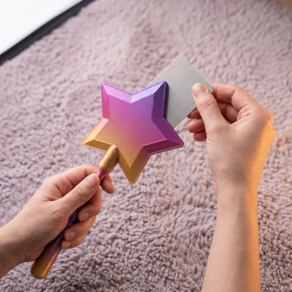 3D Printed Credit Card Wand Retractable Design Snug Card Holder Contactless Payment Holder Concealed Slot Star Shape