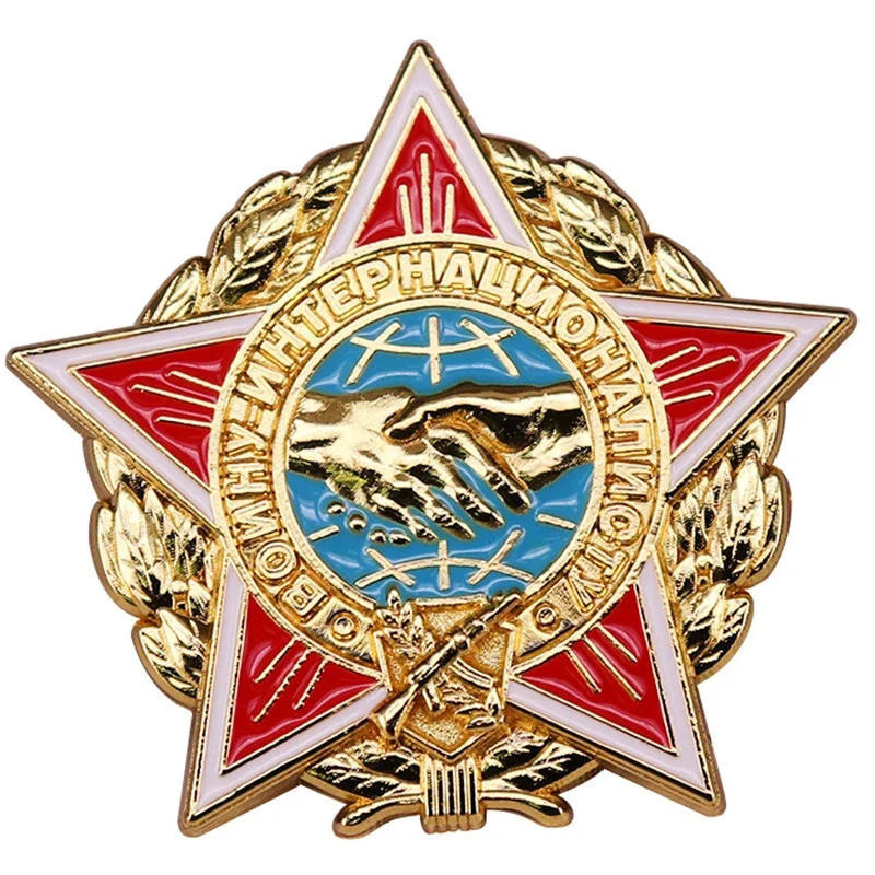 Soviet Red Star brooch Russia badge Metal Pin for Clothes Coat Dress Lapel Jewelry Men Women Accessory GiftS