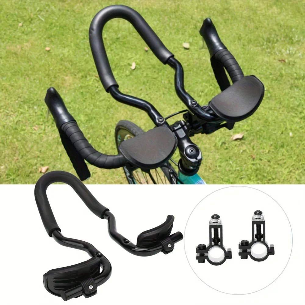 قضبان Aero مصنوعة من خليط معدني TT وقضبان مسند للدراجات الجبلية والطرق من الألومنيوم مع وسادات مريحة سهلة التركيب #1