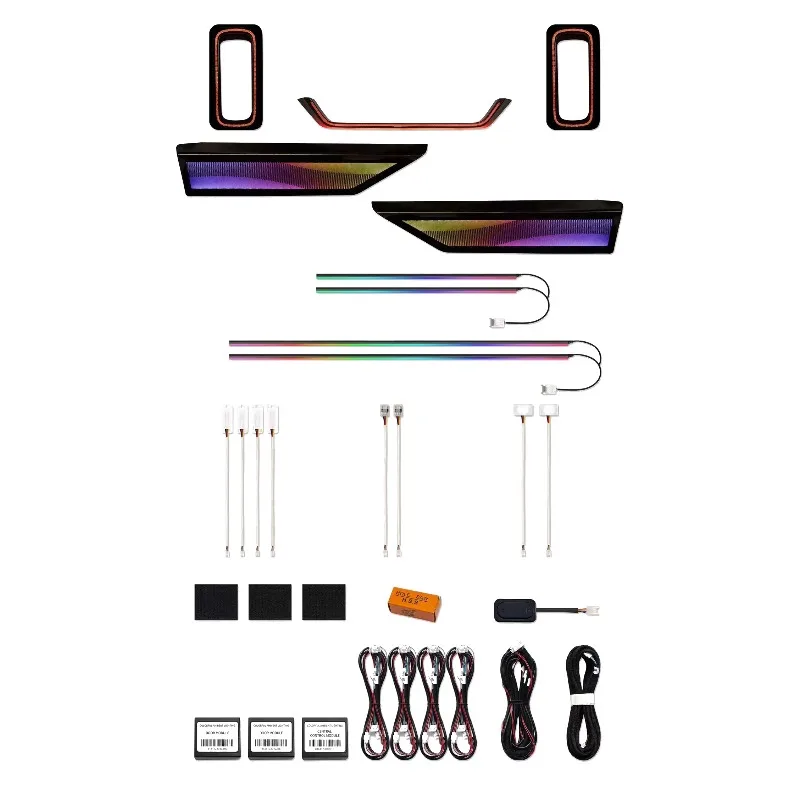 Striped Light and Shadow Style Rainbow Symphony Dynamic Car Interior Ambient Light for (2024-2025) VF3