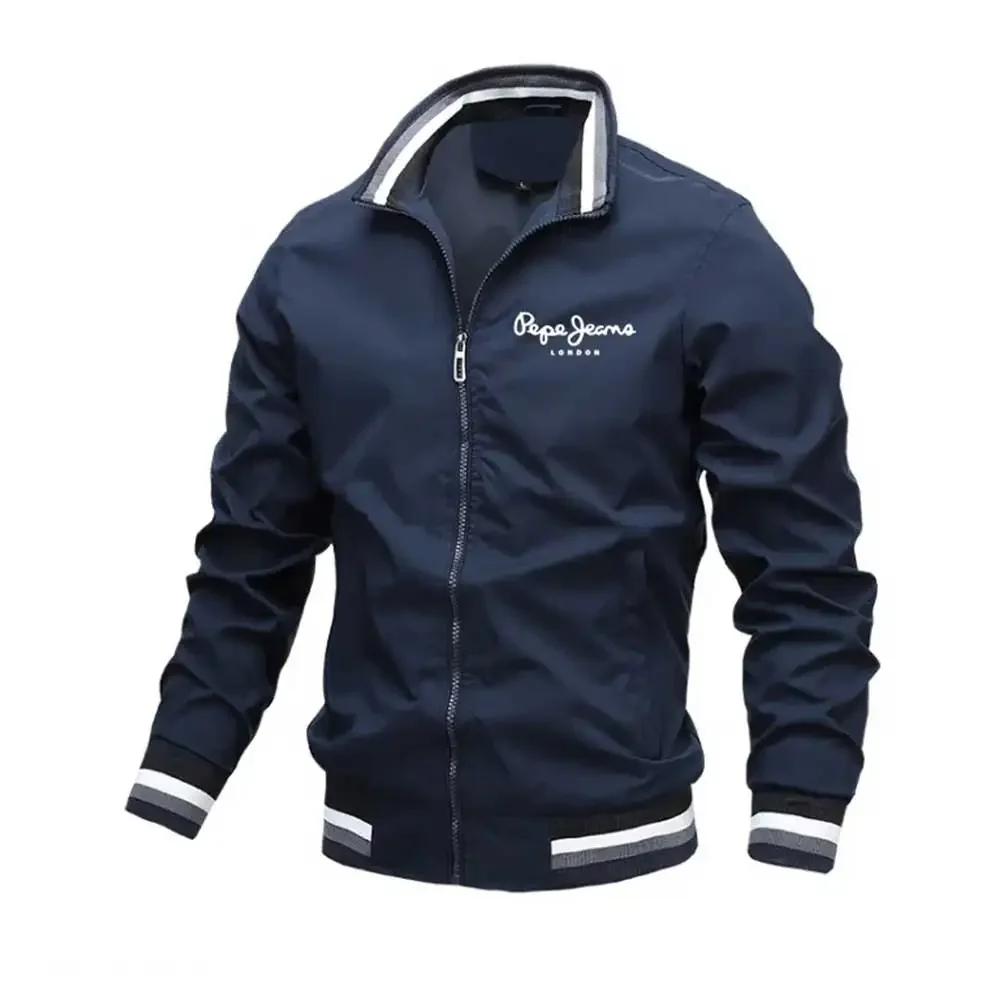 2026 New Style Men's Stand-Up Collar Casual Zip Jacket for Outdoor Sports - Windproof Jacket, Waterproof - Outdoor Sports Coat