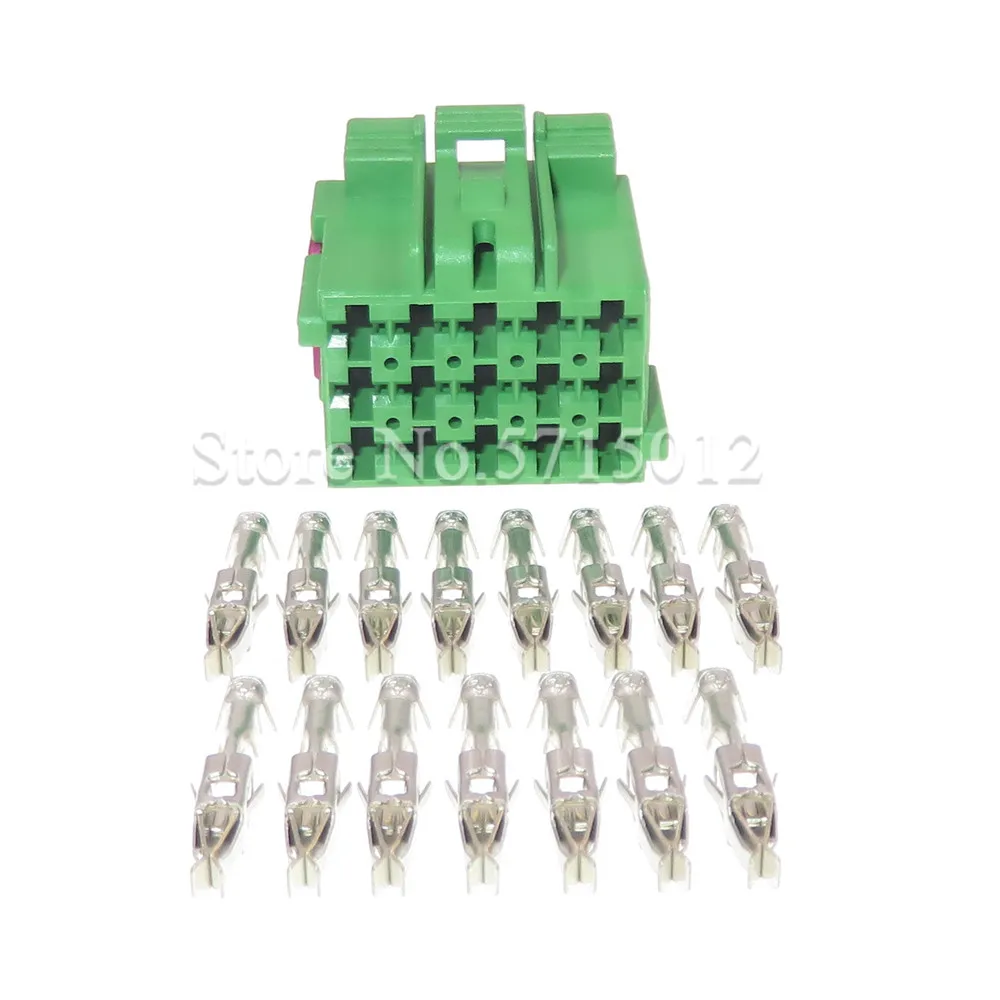 

15 Hole 1-967623-2 Green Automobile Wire Harness Socket Car Plastic Housing Unsealed Connector Auto Parts