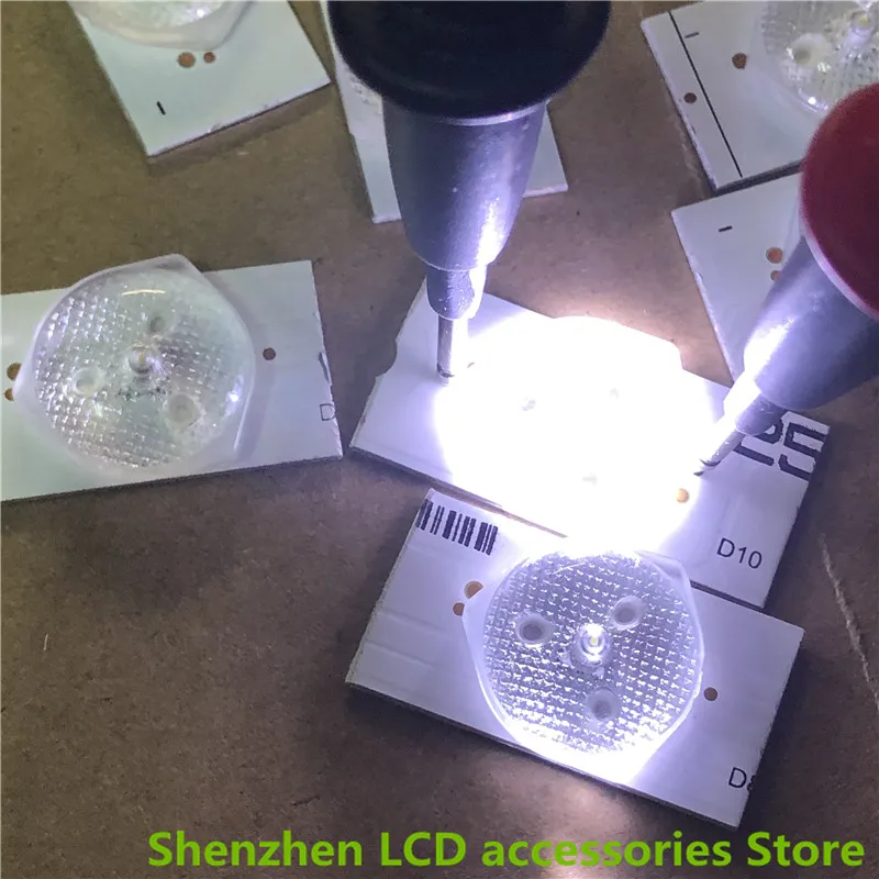 光学レンズフィルター付きSMDランプビーズ,LED TV修理,ハイライト,6V, 32〜65インチ,100% 新品,高品質,40個