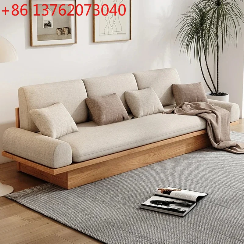 

Колода в японском стиле, кремовый стиль, простой тканевый диван для хранения на полу в гостиной