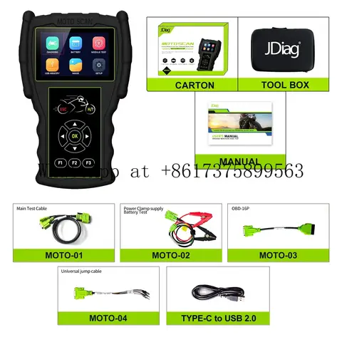 Scanner de Diagnóstico OBD M100 Pro para Motocicletas, Ferramenta Profissional para Leitura de Códigos de Falha do Motor