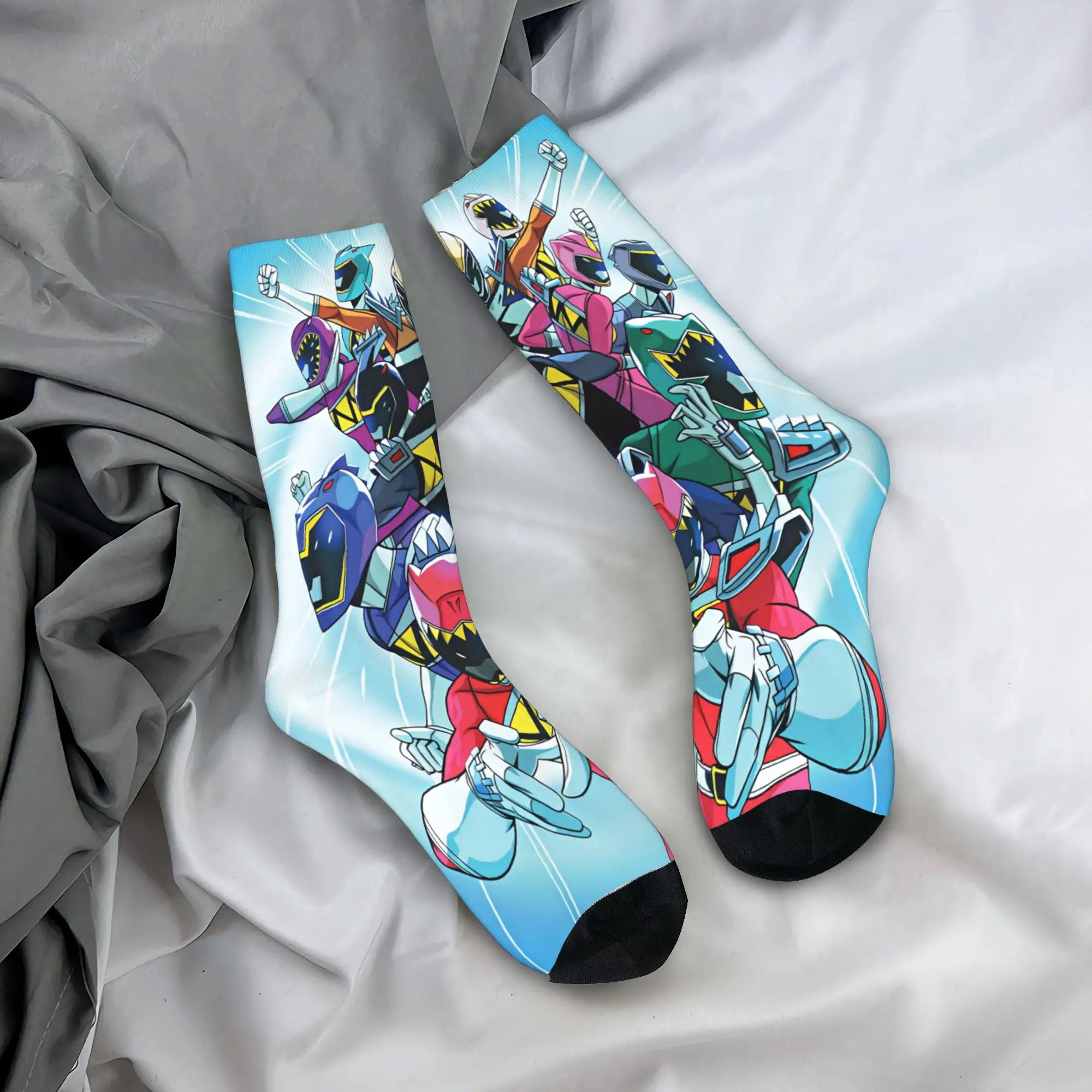 Super Sentai Socks  Custom Stockings Non Skid Women Men Socks Warm Soft Spring Funny Skateboard Socks