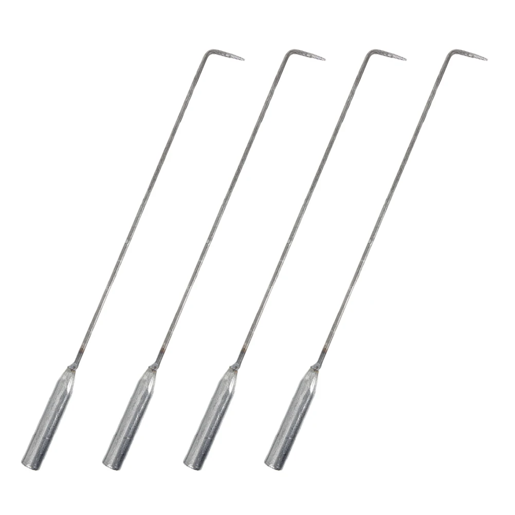 

4 Pcs Briquette Hook Campfire Poker Stick Coal for Fireplace Tool Pit Briquettes