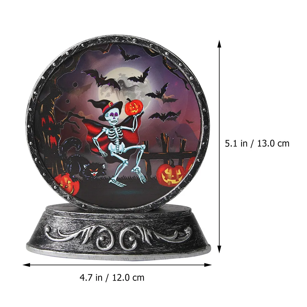 

Retro Halloween Lamp Copper Mirror Pumpkin Design Plastic Material Environmental Protection Safe Decorative Office Home Party