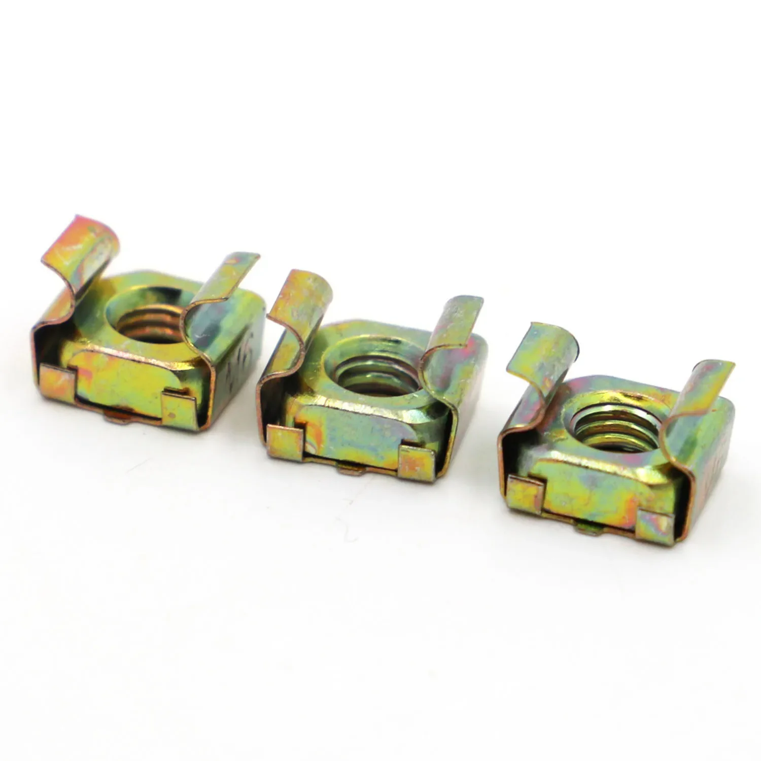 

M4 M5 M6 M8 M10 M12 Color Zinc-plated Quartet Floating Nuts Cassette Elastic Enclosure Card Cage Nut Square Snap-In Nut