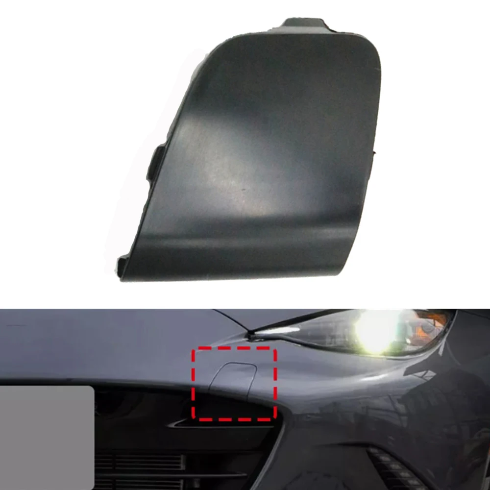 

N24350A11BB Unpainted Front Bumper Tow Hook Eye Hole Cover Trailer Cap For Mazda MX5 MX-5 Miata 2016 2017 2018 2019-2023