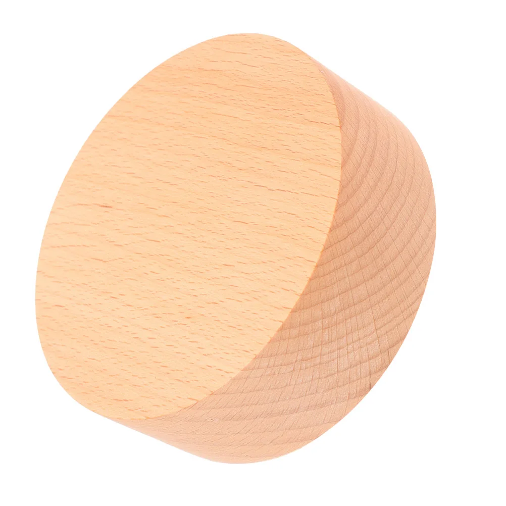 

Music Box Base Round Smooth Edges Flat Bottom Design For Diy Craft Projects Rotatable Musical Box Replacement Part