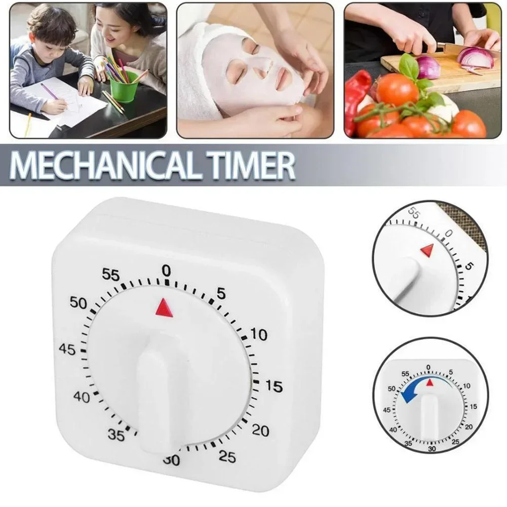 Alarm Mechanical Timer Timer Tool Game Timer High Quality Kitchen Tools Mechanical Reminder Square 1 Hour/60 Mins