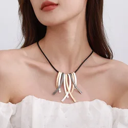 Simple Strip type Sexy Clavicle Necklace Neck Chain Women Vertical Bar Pendant Necklace Party Jewelry Gifts