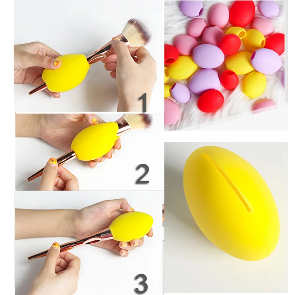 Silicone 3pcs/set Makeup Brush Dust Proof Cover Brush Storage Case Travel Makeup Brush Cleaner Maquillajes Para Mujer