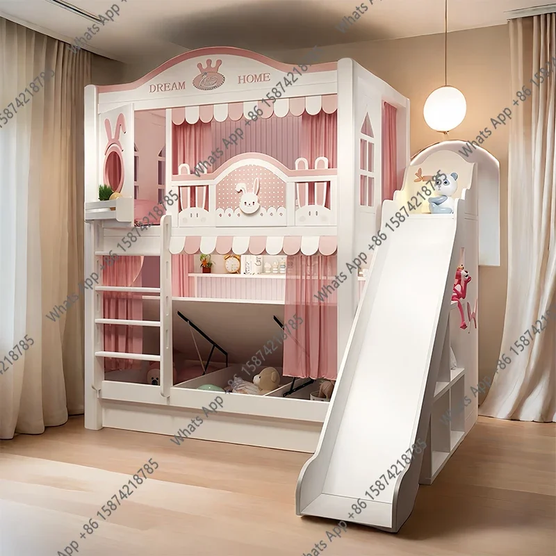 

X5 A Decoration Storage Children Bed Frame Design Modern Bunk Children Bed Wooden Japanese White Lit Cabane Enfant Furniture For