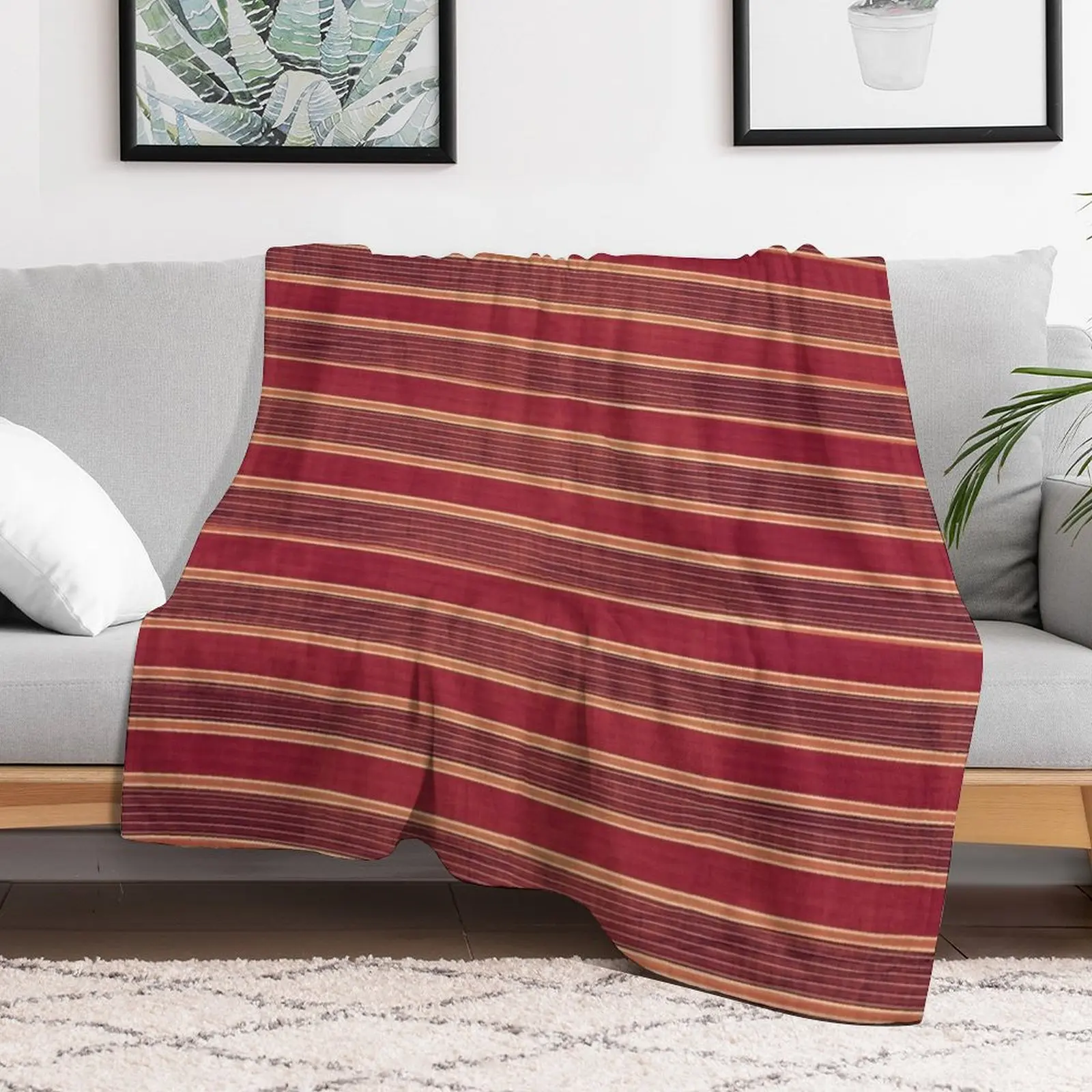 

Red stripe Throw Blanket blankets and throws Giant Sofa Custom Shaggy Blankets
