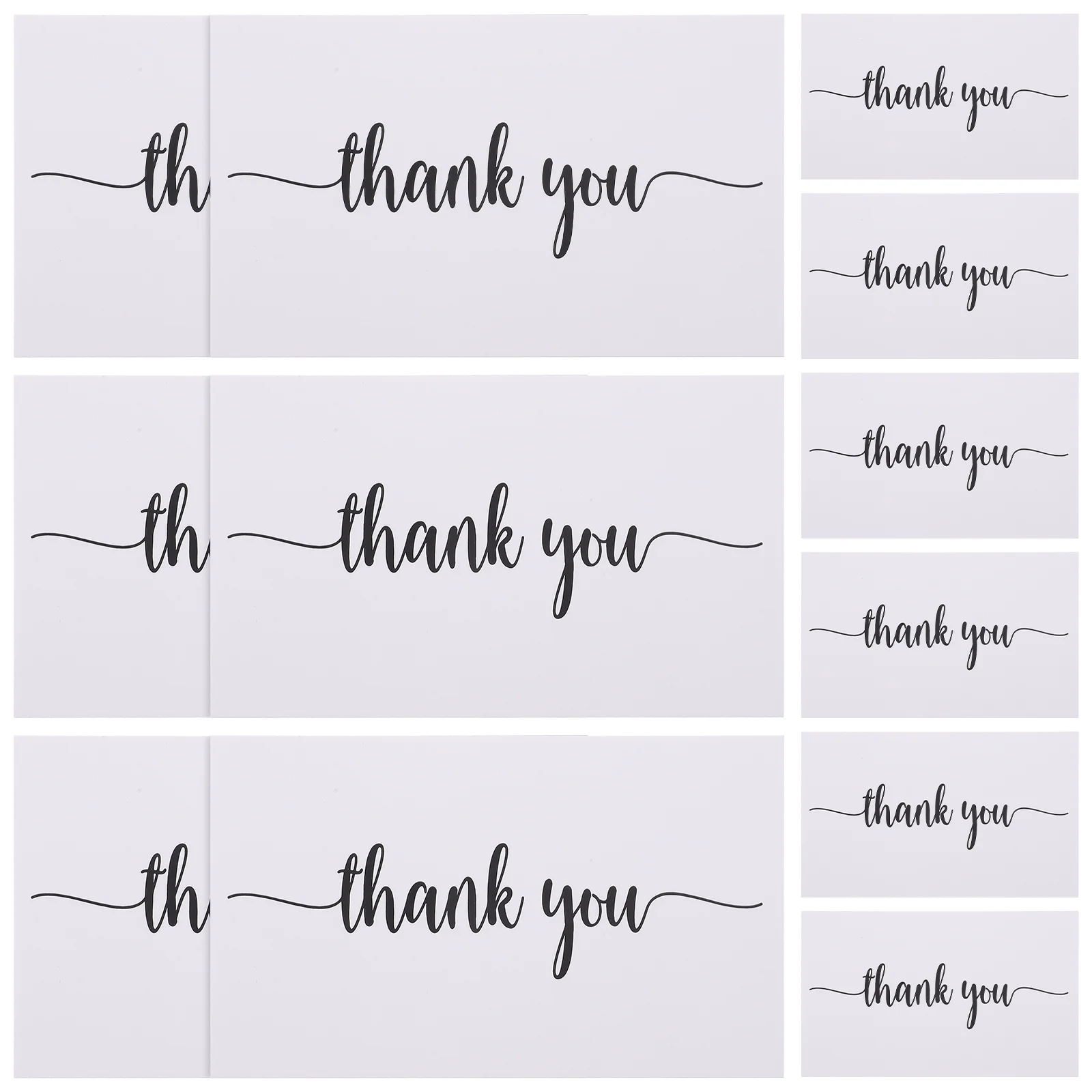 150 Pcs Thank You Card Beaded Measuring Board Bulletin Gift Cards for Present Wrapping Delivery Thanks Mini
