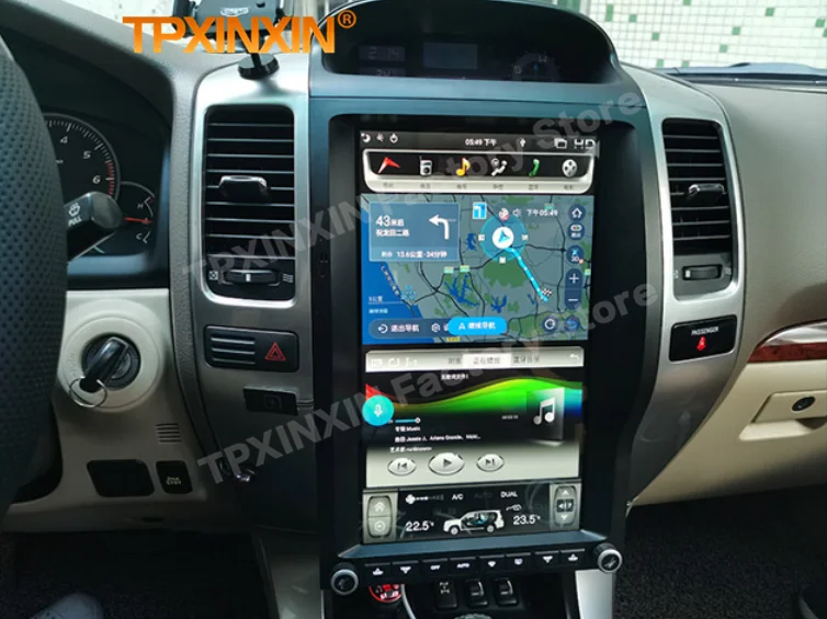 Android 12 Tesl- Multimedia Stereo For Toyota Land Cruiser Prado 120 For Lexus GX470 2002 2003 2004 2005 2006-2009 GPS Head Unit