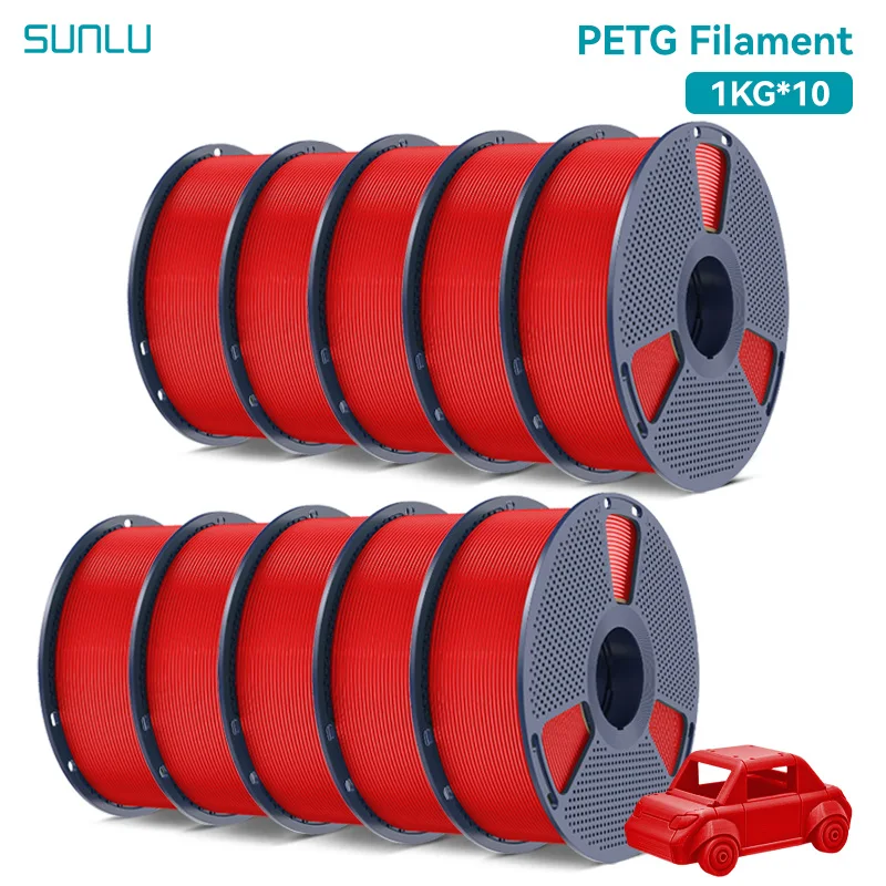 SUNLU PETG 1KG/2KG/3KG/5KG/10KG 3D-Drucker Filament 1,75mm Hohe Transparenz Toleranz +/-0,02mm DIY-Druck Lieferung 1-7 Tage