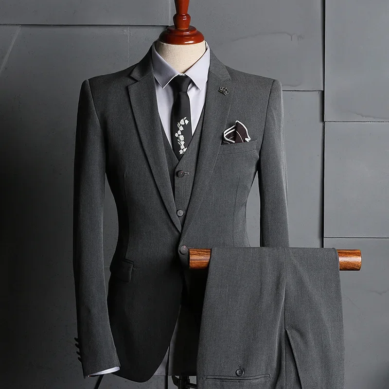 (18) Customized New Men’s Casual and Business Solid Color Wedding Professional Suits