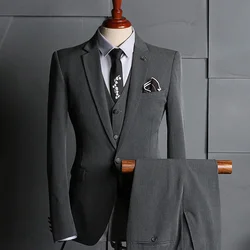 (18) Customized New Men’s Casual and Business Solid Color Wedding Professional Suits