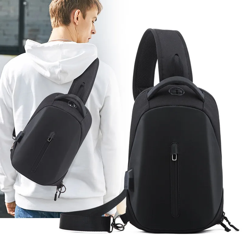 Multi Functional Chest Bag Men's Chest Style Large Capacity Backpack Business Casual Travel Single Shoulder Crossbody Bag Trendy