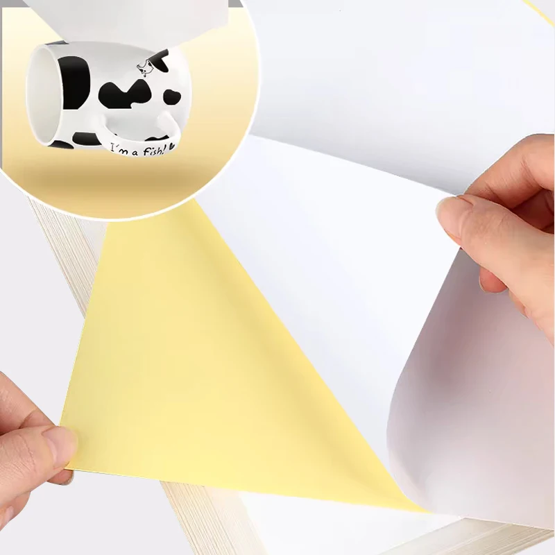 A4/A5 20/50pcs White Self-Adhesive Paper Sticker Matte Glossy Surface Paper Sheet for Laser Inkjet Printer Label Copier Writable