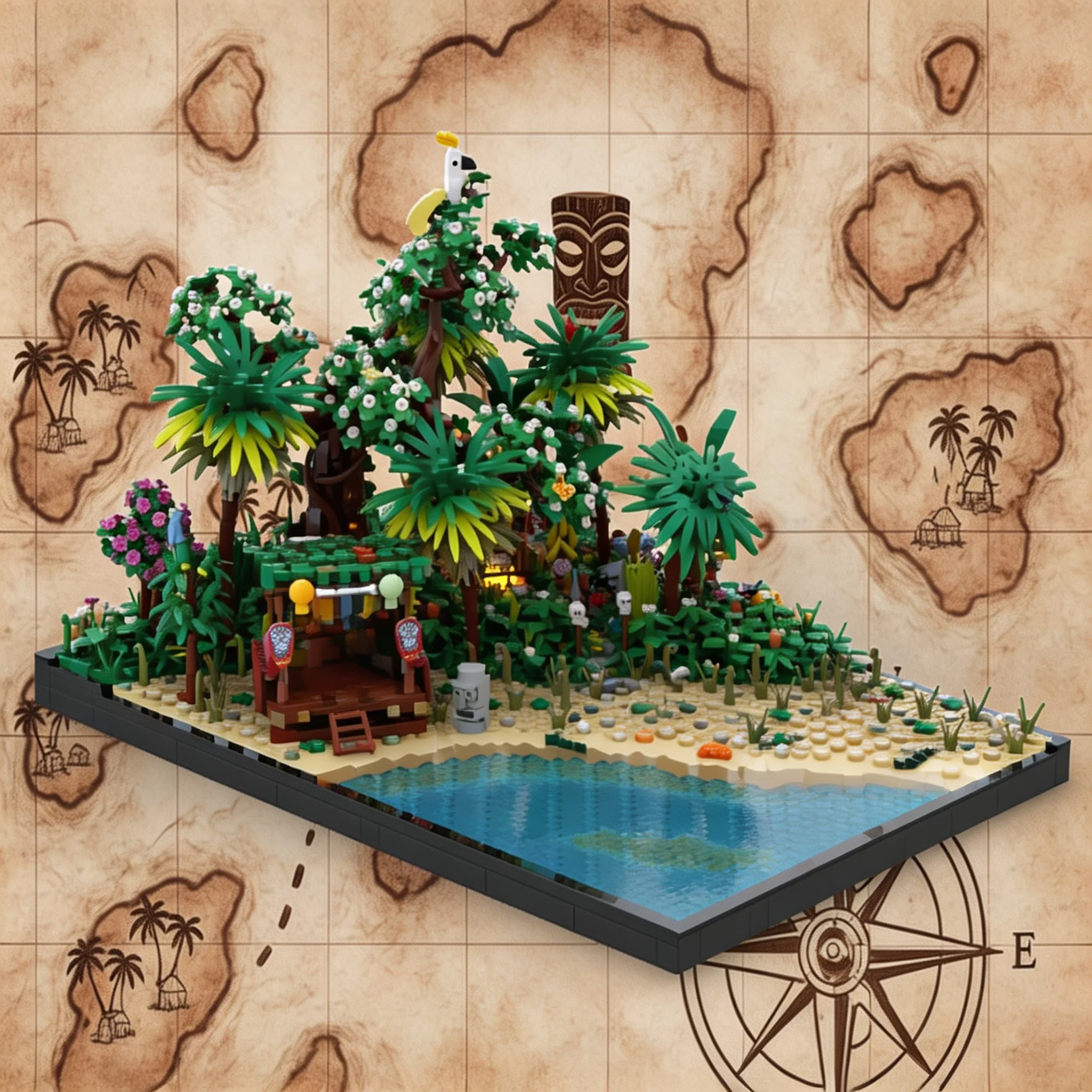 4610pcs MOC Pirates CORAL REEF EXTENSION Model Building Blocks Construction DIY Art Idea Craft Display Assemble Creative 3D