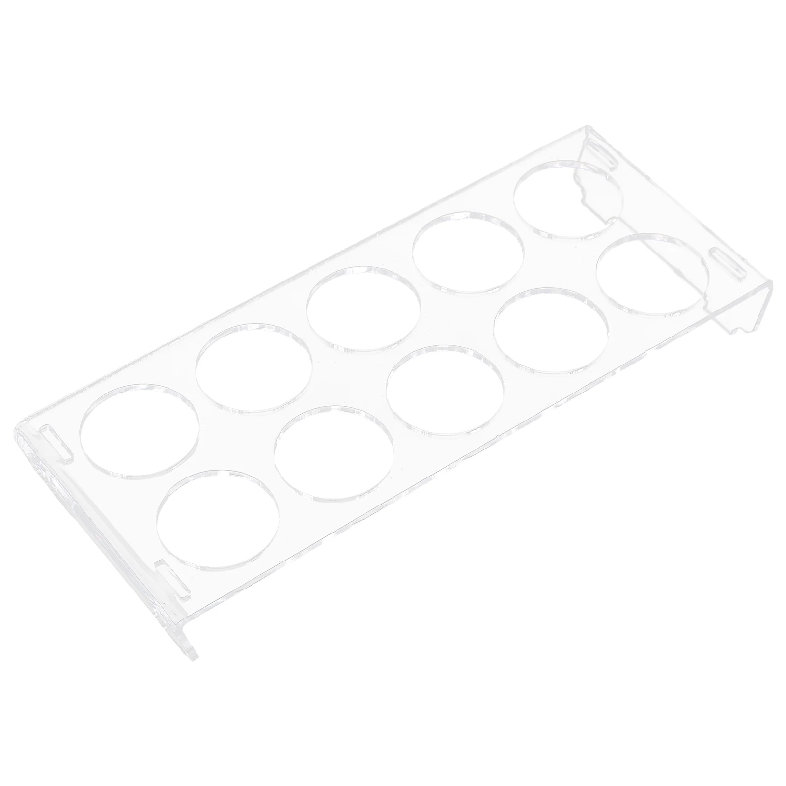 1Pc 10 Grids Egg Container Egg Holder for Refrigerator Acrylic Egg Storage Shelf Transparent Egg Holder Tray Home Kitchen Supply