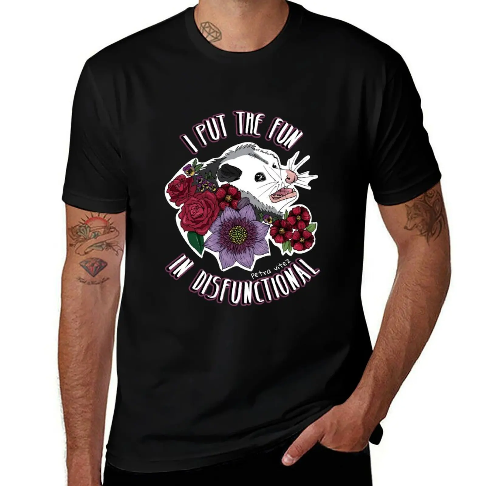 I put the fun in disfunctional - scared possum T-Shirt Christmas Theme Tee Top T-Shirt