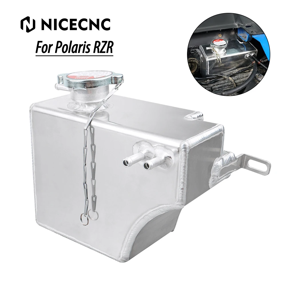 NICECNC UTV Wate Surge Tank Coolant Reservoir for Polaris RZR XP TURBO S 2018-2021 RZR TURBO 4 Aluminum Fast Cooling