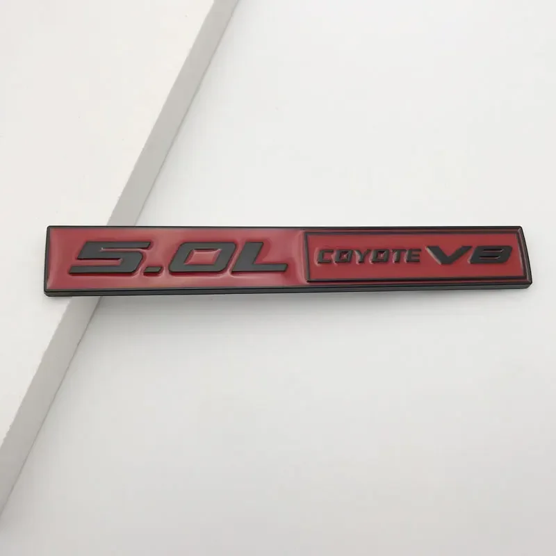 5.0L Coyote V8 Logo Emblem Badge Sticker For 5.0 F150 FX4 Car Fender Trunk Rear Bonnet Nameplate Decal  Accessories
