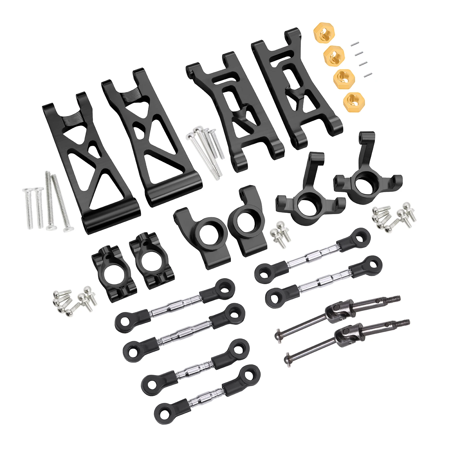 Metalen Draagarmen Fusees C Hubs CVD As Voor 1/24 Losi Micro B Rc Auto 2WD Wltoys 244016 Chassis Plaat Upgrades