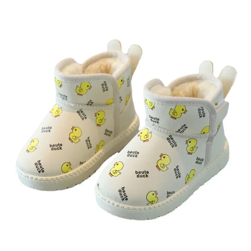 Kids Snow Boots Winter Boys Cotton Shoes Fashion Cartoon Children Girls Student Short Boots Warm