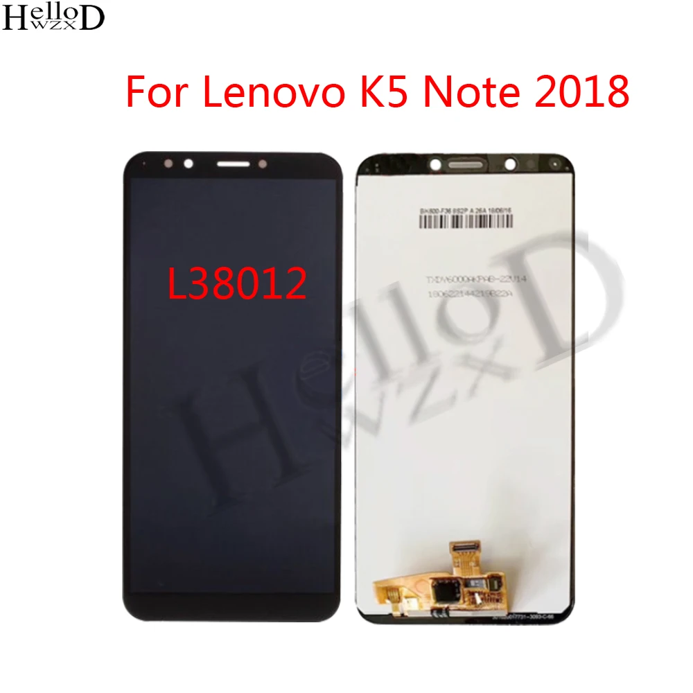 

6.0 inch LCD Display For Lenovo K5 Note 2018 L38012 Full LCD Display Touch Screen Digitizer Assembly Panel Replacement