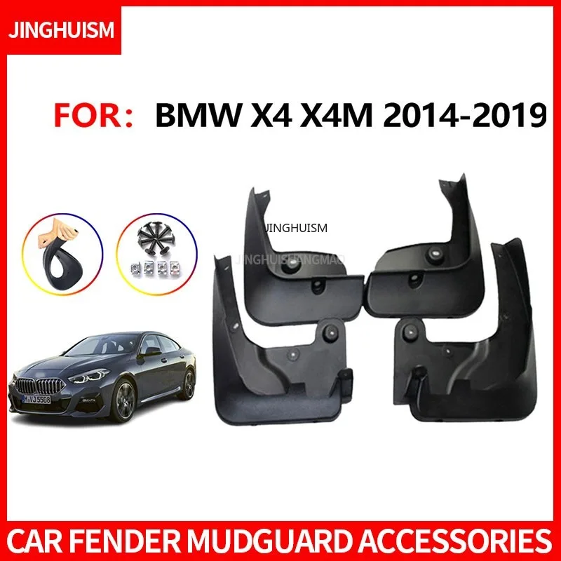 Mudguards Fenders for BMW X4 M X4M Sport Regular Version 2014-2019 Black Exterior Car Accessories Tire Protection Vehicle Decor