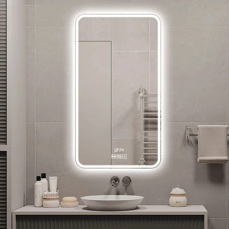 

Large Long Shower Mirror Lights Touch Led Smart Bathroom Mirror Anti Fog Wall Mounted Espejo Con Luz Decoration Home