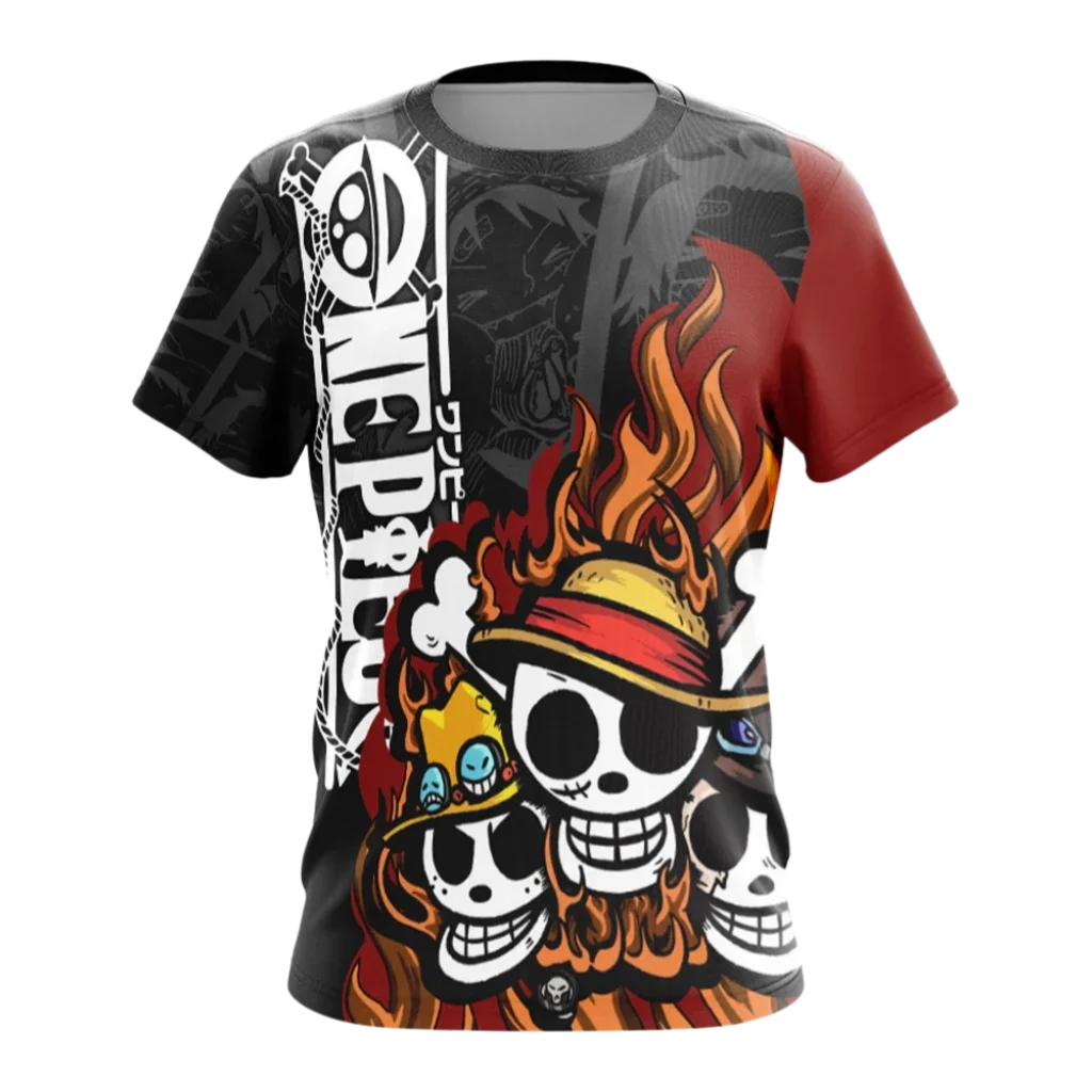 

Футболка Bandai One Piece Three Brothers Luffy & Ace & Sabo с аниме-принтом для взрослых и детей, летняя, быстросохнущая, мягкая, легкая