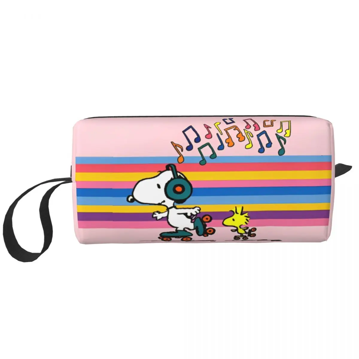 

Snoopy Woodstock Large Makeup Bag Zipper Pouch Travel Cosmetic Bags Cartoon Portable Toiletry Bag for Unisex