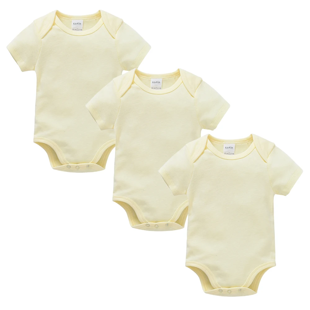 3Pcs Baby Boys Clothes 100%Cotton Solid Black Short Sleeve Blank Baby Bodysuits body bebe Newborn Jumpsuit Plain 0-24 Months