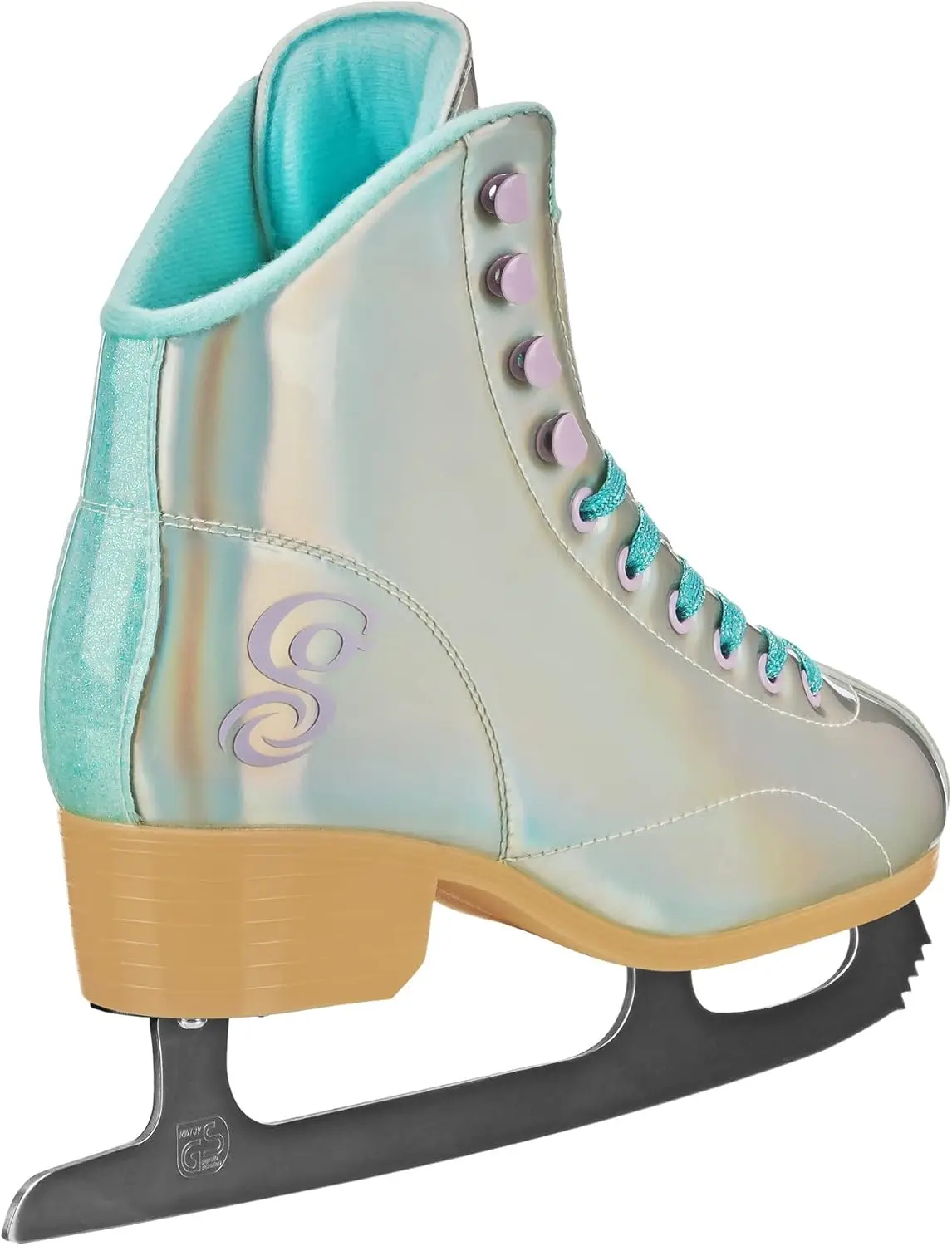 Women's Ice Figure Skates Boot Synthetic Upper with Firm Ankle Support Stainless Steel Blade True to Women's Whole Sizes