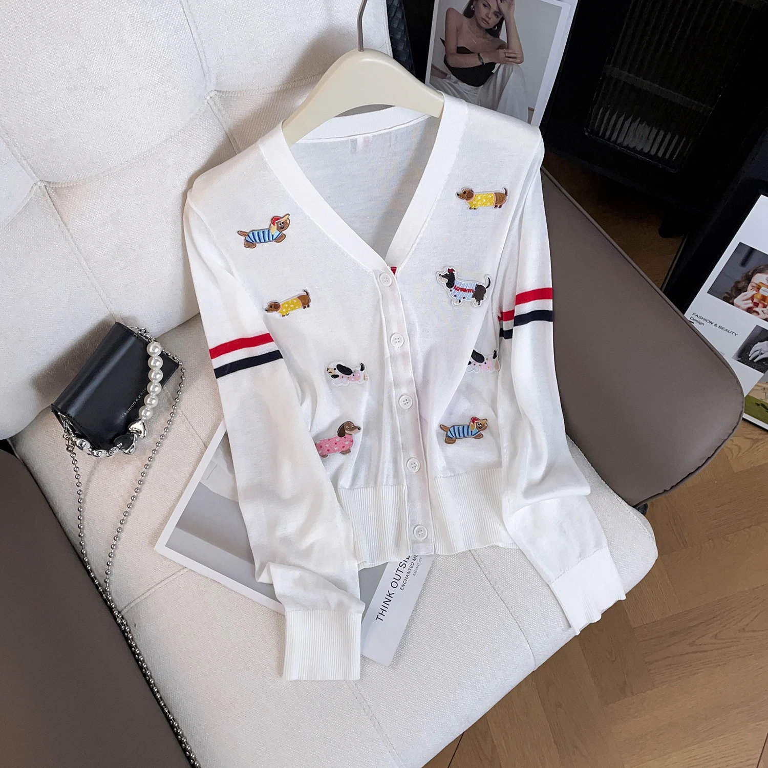 

Модный женский вязаный кардиган с V-образным вырезом и длинными рукавами, свободного кроя, стройнящий, премиум-класса, осенняя новинка Ciwalk, стандартный крой