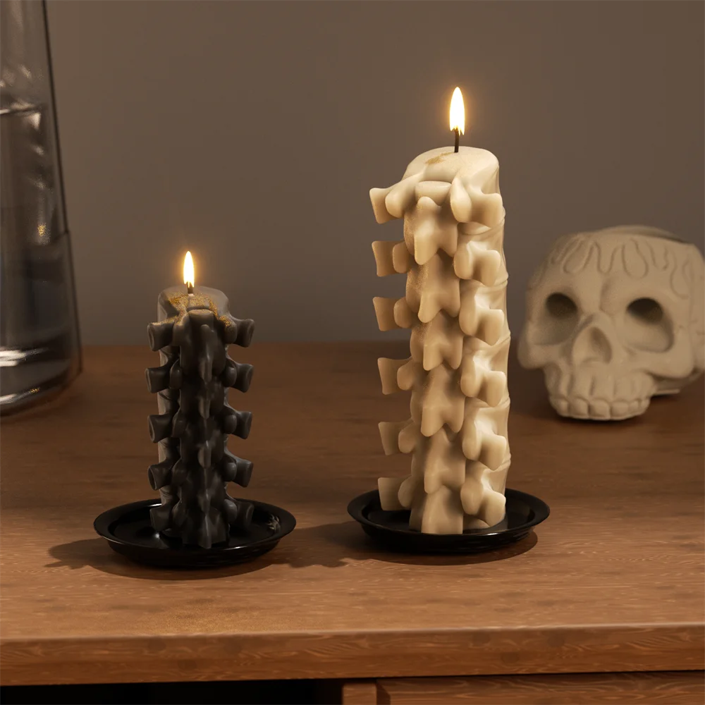 

Halloween Spooky Spine Candle Molds Scented Candle Making Silicone Mould Supplies Handmade Halloween Gifts Tools