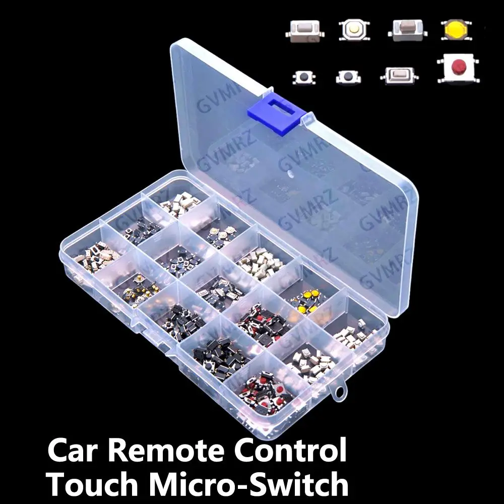 

15Value 375PCS Car Remote Control Touch Micro-Switch Switch Pack for Auto Repair Locksmiths and LCD Button Box