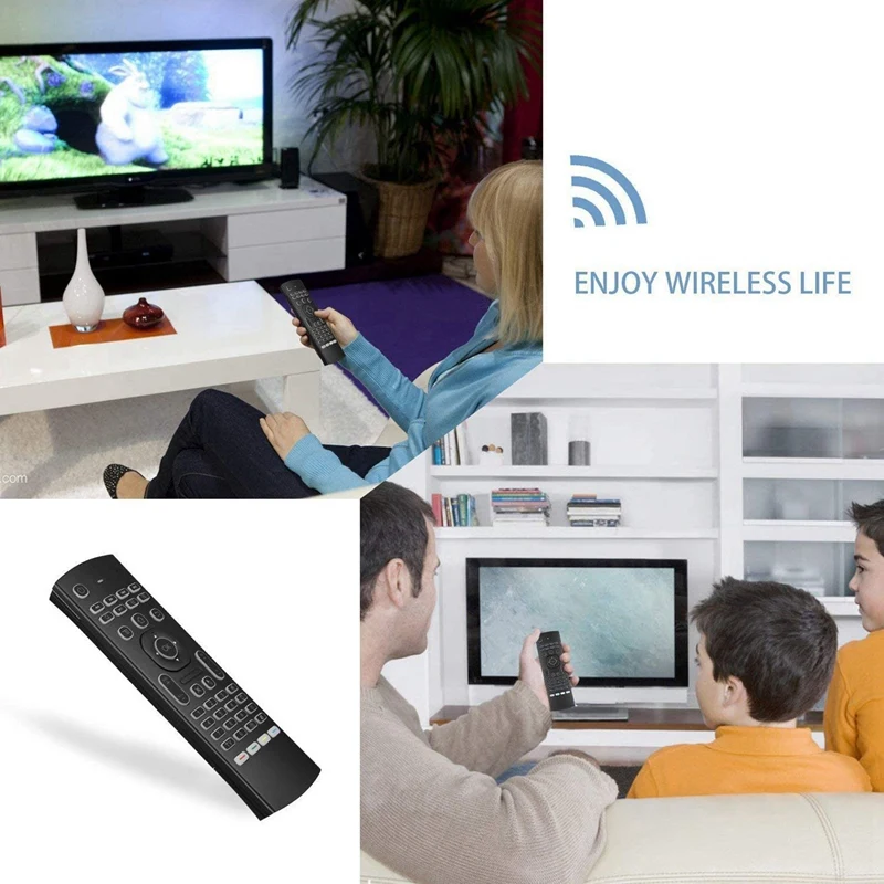 2X MX3 Air Mouse tastiera Wireless retroilluminata telecomando intelligente 2.4G RF per X96 Tx3 H96 Android TV Box