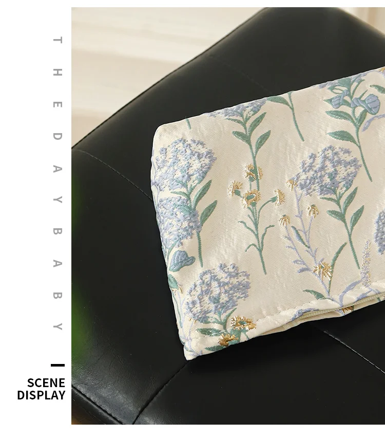 Blue Bouquet Damen-Make-up-Tasche, große Kapazität, Canvas-Kulturtasche – zur Aufbewahrung von Damenbinden und Make-up-Zubehör, Reise-Organizer – Detail 9